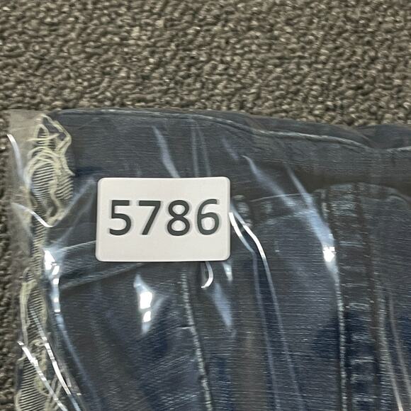 Grace In LA Jeans Womens Size 27 Blue Denim Easy Fit Raw Hem Flare Y2K Grunge - Picture 12 of 12